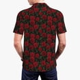 thumbnail image 4 of Daiia Rose Pattern Men’s Polo Shirts,Solid Deck Shirt,Classic Fit, Breathable Cotton Polo for Casual and Sport Wear-X-Large, 4 of 9