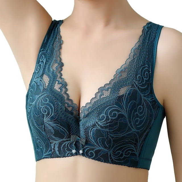 HXWCHs Women's Supportive Underwire Bra with Comfort Back Design for Enhanced Shape and All-Day Wear S Green
