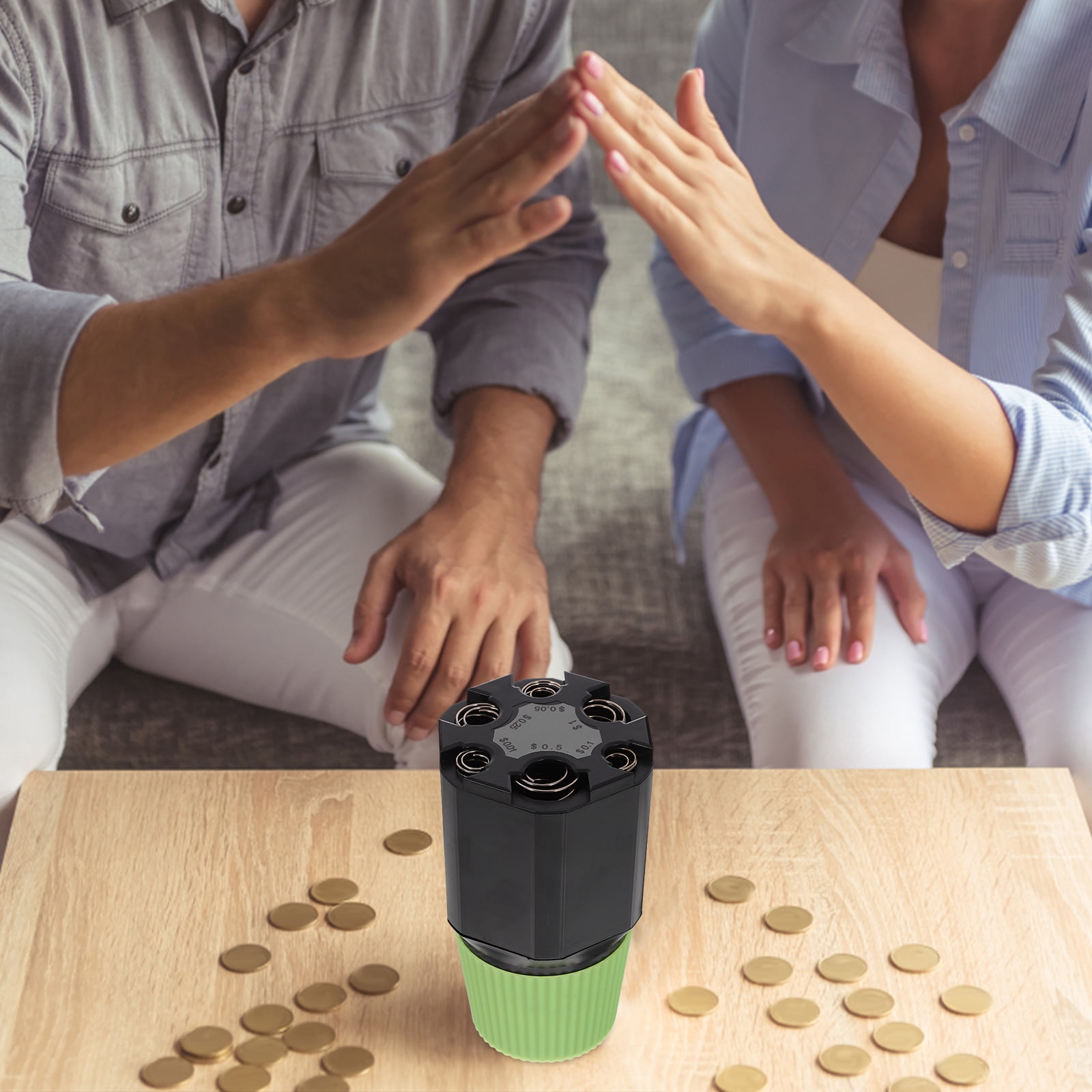 Mobestech Black Reusable Coin Container for Cars with Spacious Interior ...