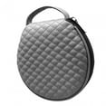 thumbnail image 4 of Estuche de portátil redondo Organizador Cuero 20 Capacidad obra exquisita aplicación Durable Accesorio , GRIS Gloria Organizador de casos, 4 of 8
