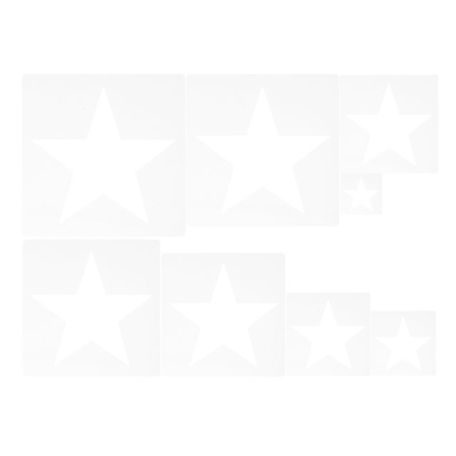 8pcs Star Stencils For Painting Stencils For Painting Star Stencils Hollow-Out Stencil Plastic Star Stencils For Outdoors Versatile Hand-Drawn Star Stencil