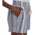 thumbnail image 2 of Briggs Womens Linen Blend Shorts Size: XXL, Color: Blue Stripe, 2 of 3
