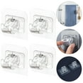 thumbnail image 2 of 4pcs Practical Punch-free Pasting Curtain Rod Clips Home Curtain Rod Holders, 2 of 9