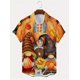 thumbnail image 3 of Camisas hawaianas de manga corta, divertidas camisas de Halloween, camisas de moda para hombres, blusas de playa espeluznantes, ropa para hombres, camisas de un solo pecho, 3 of 5