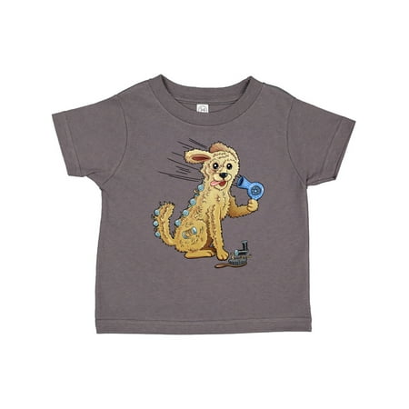 

Inktastic Goldendoodle in Curlers with Hair Dryer Gift Toddler Boy or Toddler Girl T-Shirt