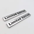 thumbnail image 4 of 2x Chrome Metal Limited Edition Logo Emblem Auto Badge 3D Premium Car Rear Trunk Sticker Side Fender Decal (Silver&Black), 4 of 8