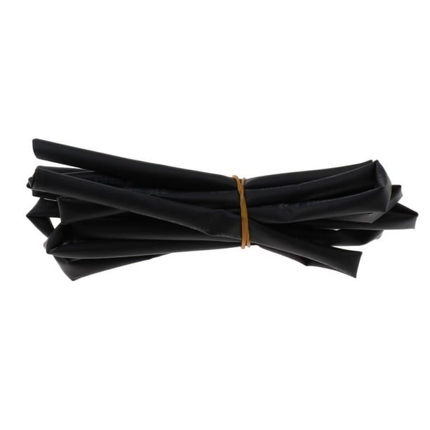 Funda para cable termorretráctil 2:1, impermeable, color negro, 2 m, 6 mm 2M