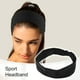 thumbnail image 2 of 1 pieza de diademas deportivas para hombres y mujeres, bandas antideslizantes para el cabello, bandas para la cabeza para correr sudor para deportes de fitness, negro, 2 of 7
