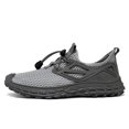 thumbnail image 3 of Men's Athletic Walking Running Shoes Mesh Shoes Non-slip Sneakers Lightweight Casual Shoes Slip-on Comfort Gray 10, 3 of 7