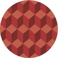 thumbnail image 1 of Ahgly Company Indoor Round Patterned Love Red Area Rugs, 5' Round, 1 of 6