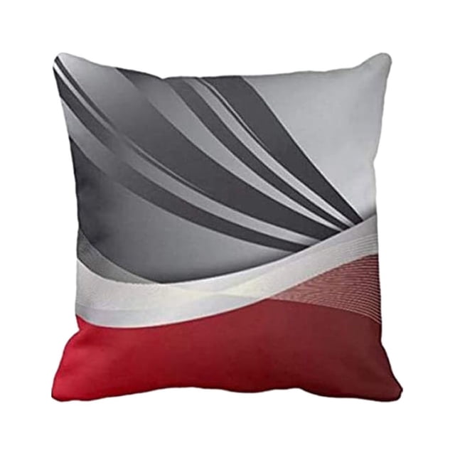 relayinert Housses de Coussin Décoratives en Polyester Rouge et Noir Élégantes et Douces Housses de Coussin Durables W0081-31