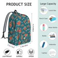 thumbnail image 5 of Pioneer Flower Floral Print Pattern Backpack for School, Cute School Bag with Adjustable Shoulder Straps and Padded Back, 15.7"x11.8"x5.5", 5 of 5