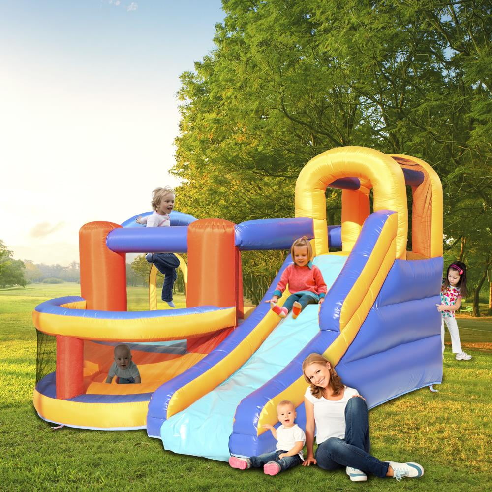 Zimtown Inflatable Castle Kids Jump Bounce House Play Room with Ball