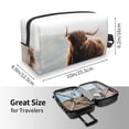 thumbnail image 4 of Goofa Yak Printed Toiletry Bag with Handle,Large Capacity Travel Makeup Cosmetic Bag for Women, Carry on Airport Airline Compliant Bag, 4 of 9