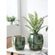 thumbnail image 4 of Maceta de cerámica con orificio de drenaje - Maceta moderna for plantas de interior y exterior - Decoración de jardín, color verde, 4 of 5