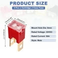 thumbnail image 2 of Uxcell 3pcs Cartridge Fuse, 32VDC 50A Male Terminal Automotive Assortment J Case Fuse for Car, Truck, RV, Boats, Red, 2 of 6