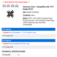 thumbnail image 2 of Universal Joint - Compatible with 1977 Dodge W150, 2 of 2