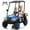 Blue, variant on Rock Wheels 2 Seater 12V Ride On Toy Truck Golf Cart for Big Kids w/ Roof, Sun Shade, Storage Trunk, 2WD, Parent remote Control, 3 Speeds, LED Lights, Bluetooth & Music