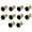 golden, variant on Vintage ethnic wind round cake barbell earrings, 10mm size, four colors. - silver