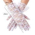 thumbnail image 2 of Damas guantes de encaje de verano elegantes guantes cortos de boda gran cena guantes de protección solar cortos guantes de malla fina, 2 of 5