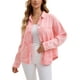 thumbnail image 1 of CHAQUETA Casual de Mezclilla con Cuello Plano y Manga Larga para Mujeres INSPIRE CHIC con Bolsillos S Rosa, 1 of 6