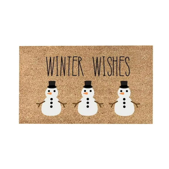 Holiday Welcome Doormat with Festive Copywriting – Polyester Door Mat for Christmas Entryway – Seasonal Welcome Mat for Indoor and Outdoor Use,A