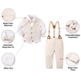 thumbnail image 2 of Traje SANGTREE de lino de 5 piezas para niños, color caqui, 4-5T, 2 of 6