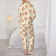 thumbnail image 6 of Goofa Hand Drawn Snake Printed Women’s 2 Piece Pajama Set Super,Pajamas Women's Long Sleeve Sleepwear Soft Button Down Loungewear Pjs Lounge Set Nightwear-Medium, 6 of 9