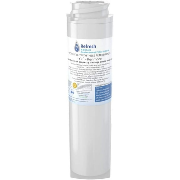 Refresh R-9914 Replacement Refrigerator Water Filter for GE SmartWater GXRLQR, Kenmore 46-9914, AP3418061, WR17X11608, EFF-6023A and Aqua Fresh WF27 (1 Pack)