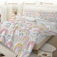 thumbnail image 6 of Sleepwish Kids Comforter Set, 3-Piece Pink Rainbow Bedding Sets for Girls King, 6 of 8