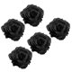 thumbnail image 4 of 5 broches de rosas artificiales con forma de flor, pinzas para el pelo, joyería decorativa, accesorio para ropa funeraria (negro), 4 of 8