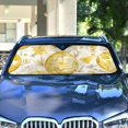 thumbnail image 4 of Gold Easter Eggs Car Windshield Sun Shade Reflector Sunshade Foldable for Front Keeps Vehicle Cool, 4 of 8