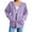 07# Purple, variant on Qwertyu Womens Hoodies Full Zip Up Jackets with Pockets for Women Cotton Plain Hoodie Outwear Drawstring Hooded Sweatshirt Coat Beige L
