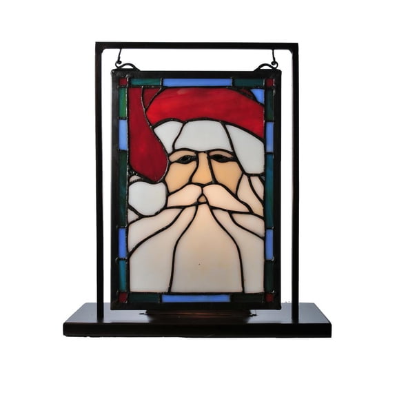 65250 Meyda 9.5"W X 10.5"H Santa Head Lighted Mini Tabletop Window