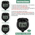 thumbnail image 3 of LEAP Digital Stopwatch Timer, Large Display Stop Watch with 30M Waterproof and EL Backlight Function Designed for Sport Coaches Referees Fitness Teacher and Athlete Black, 3 of 7