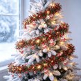 thumbnail image 4 of Qjidjing Christmas Hanging LED Garlands, 6.56Ft Glowing Ribbon for Christmas Home Window, Holiday Party Decor, 4 of 6