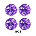 thumbnail image 4 of Toystoory Pompones de porristas de plástico de 4 Uds para actuaciones vibrantes, pompones de porristas ligeros y portátiles Animadoras Plata mixta violeta, 4 of 6