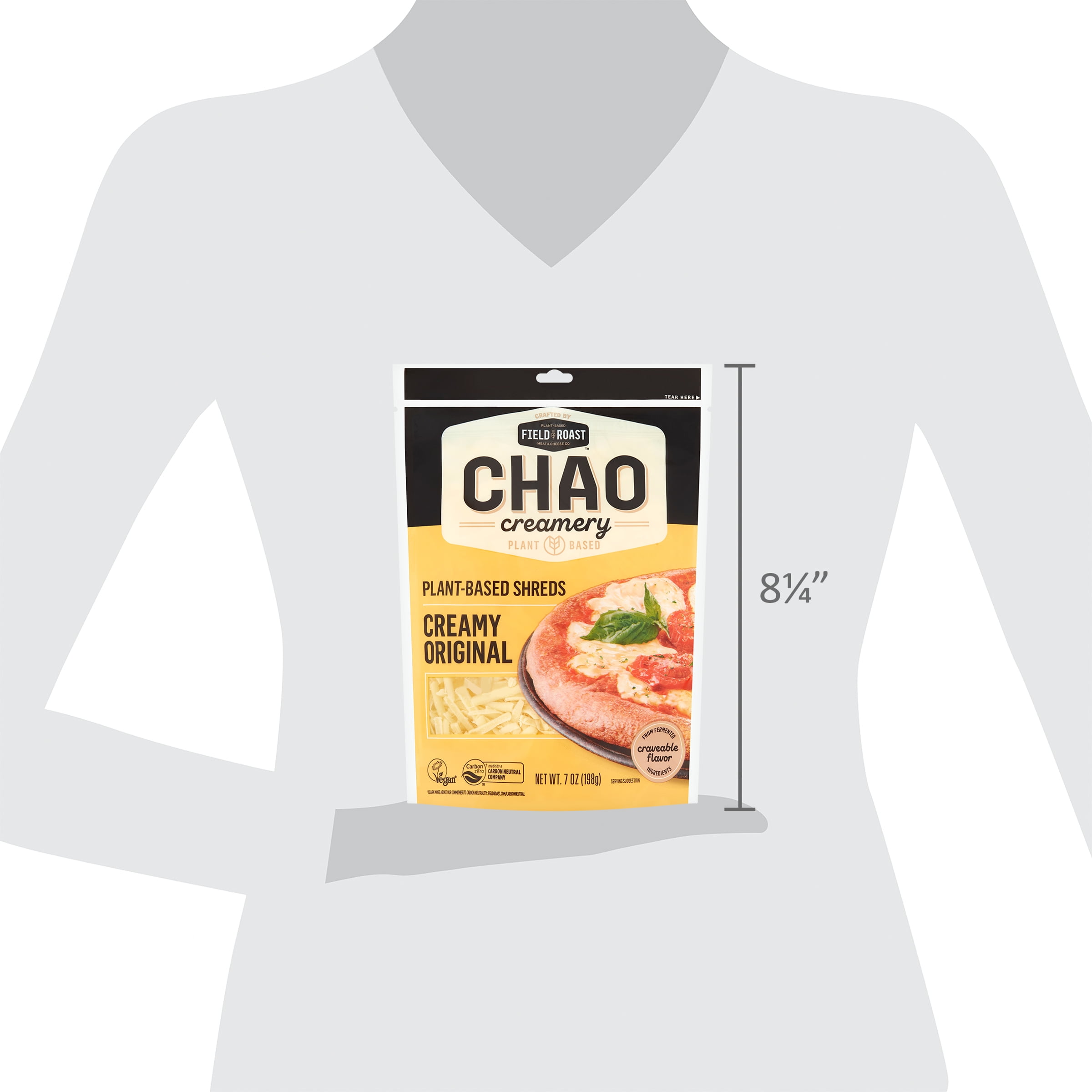 Field Roast Refrigerated Chao Creamy Dairy Free Original Shreds 7 oz Plastic