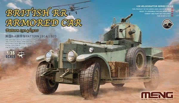 Meng Model 1/35 VS-010 Plastic Model British RR Armored Car Pattern1914/1920 Model kit