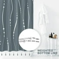 thumbnail image 6 of Dark Grey and White Striped Fabric Shower Curtain for Bathroom with Hooks, Shower Curtain Set 84 Inches Long, Bath Curtains Weighted Hem,Waterproof, 6 of 6