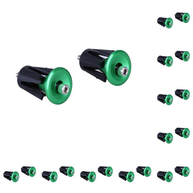 Soidarity Paquete de 2 topes para manillar de bicicleta, aleación de aluminio, bicicletas de montaña, manillar para ciclismo de carretera, Verde 10piezas