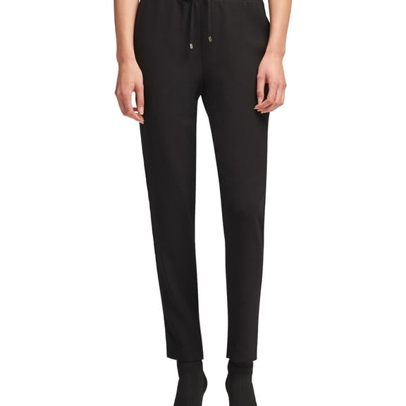 DKNY Womens Pull On Casual Lounge Pants, Black, X-Small