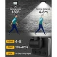 thumbnail image 3 of 50W Outdoor LED Floodlight with Motion Sensor, Outdoor LED Floodlight IP65 Waterproof, 72 LED Outdoor LED Spotlight 5000LM, 6500K Cool White LED Floodlight Outdoor Lighting with Sensor-Black, 3 of 5