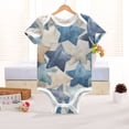 thumbnail image 6 of Blue Beige Retro Stars Pure Cotton Bodysuit Short Sleeve Pajamas One-Piece Romper Unisex 2T, 6 of 6