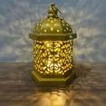 thumbnail image 1 of Bgsha Brass Effect Moroccan Style Metal Lanterns Small Medium Large Hanging Decor, 1 of 4