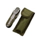 thumbnail image 1 of Eigraketly Vajilla para acampar Tenedor Cuchara con bolsa Abrebotellas Cubiertos para exteriores Compacto Acero inoxidable Senderismo Viajar Kits de desorden para acampar, 1 of 6