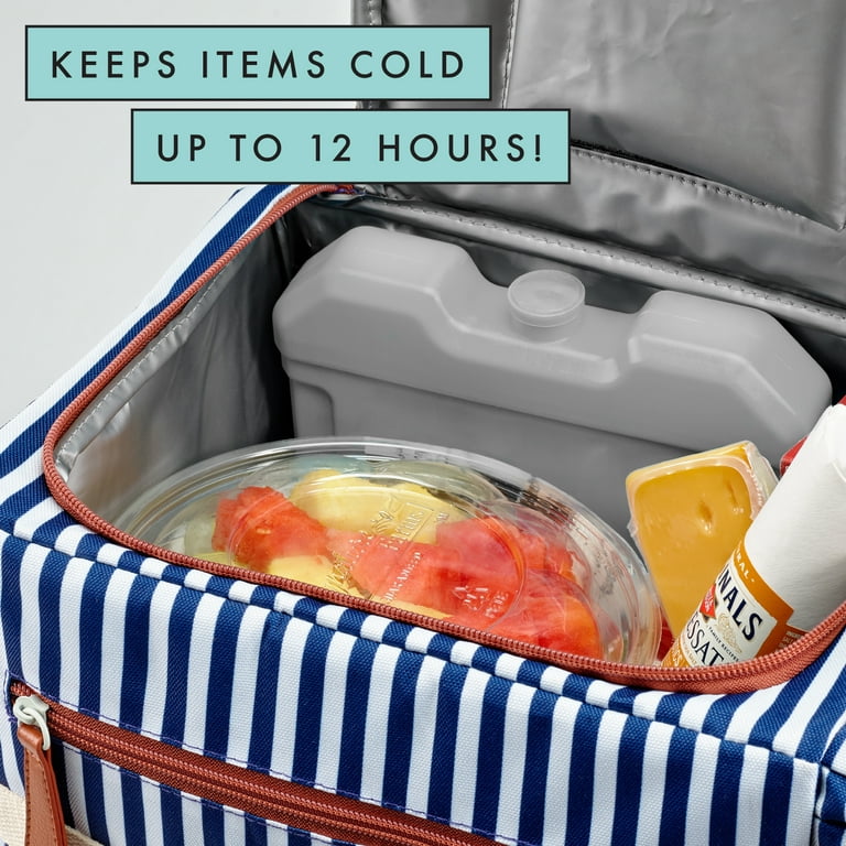 Cool Coolers by Fit & Fresh 4 Pack XL Slim Ice Packs, Quick Freeze Space  Saving Reusable Ice Packs for Lunch Boxes or Coolers, Blue