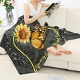 thumbnail image 2 of Yibo Blue Butterfly Pattern Blanket Flannel Soft and Comfortable Anti-static Bed Sofa Blanket, 2 of 4