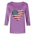thumbnail image 3 of Women 4th of July Gift T Shirt Casual Short Sleeve American Proud T-Shirt Tops, 3 of 4
