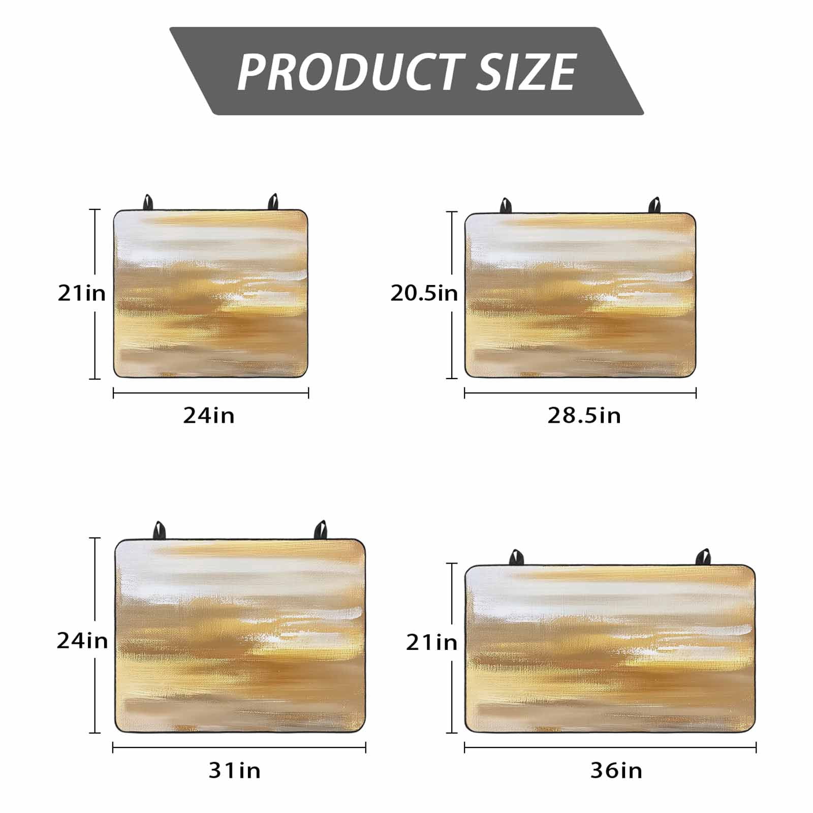 Yellow Beige Stove Top Cover for Electric Stove, Heat-proof & Non Slip Glass Top Stove Cover Protector, Modern Oil Painting Abstract Art Kitchen Flat Cooktop Rubber Mat 24x21 Inches
